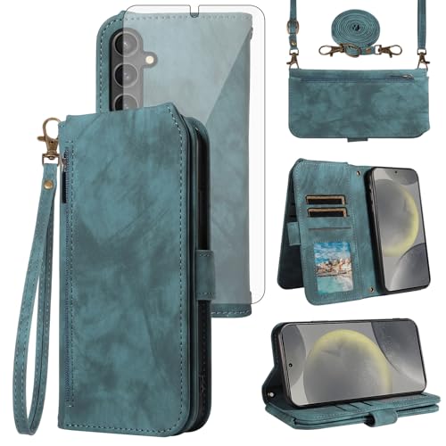 Coque Samsung S24/S25 5G avec protection écran et bandoulière