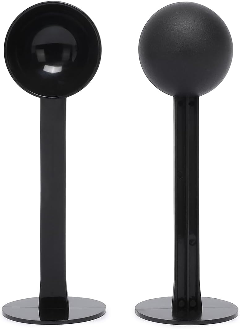 Black 2-In-1 Espresso Coffee Bean Spoon Tamping 2 Pack