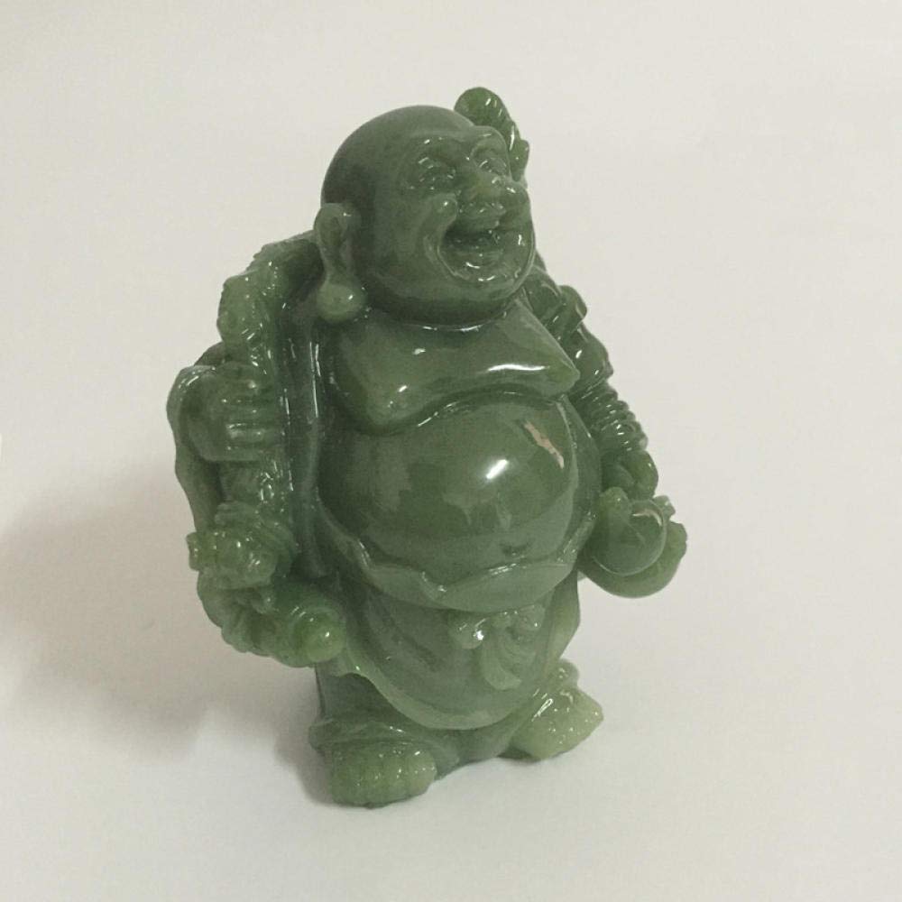 A) (C) ホーム＆キッチン 中国の幸せな弥勒仏像人工翡翠石の彫刻家の庭