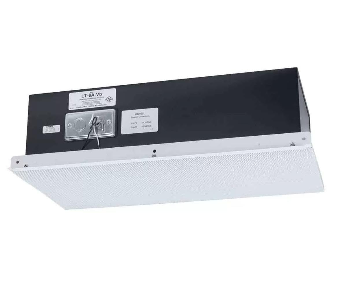 Lowell LT-8A-VB 8-Inch Coaxial Lay-in Tile Ceiling Speaker with 1x2 Grille, Enclosure; 50W Coaxial Driver with 20 Oz LF Ceramic Magnet; Excellent Power Handling and Smooth Sound Reproduction