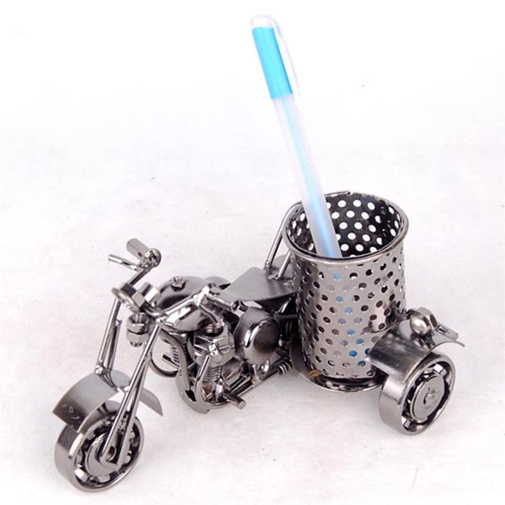 Kreatywny metalowy uchwyt na rysik motocyklowy do przechowywania na biurku (B)