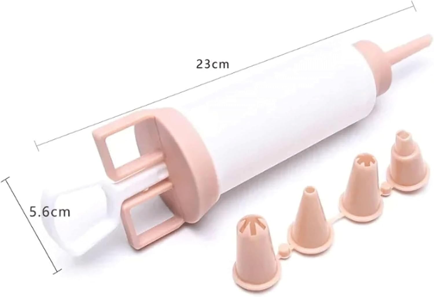 Pastry Nozzles Piping Tips 1 Set Icing Tips Flower Russian Tips Pastry Syringe Nozzles Set Extruder Decorating Tips Easy to Use(Pink)
