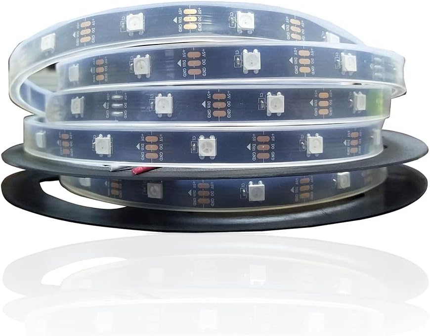 ws2812b LED Strip Waterproof Black PCB 5v 30 150 LEDs IP67 5m 5050 sk6812 ws2812 Individually Addressable RGB Flexible LED Strip