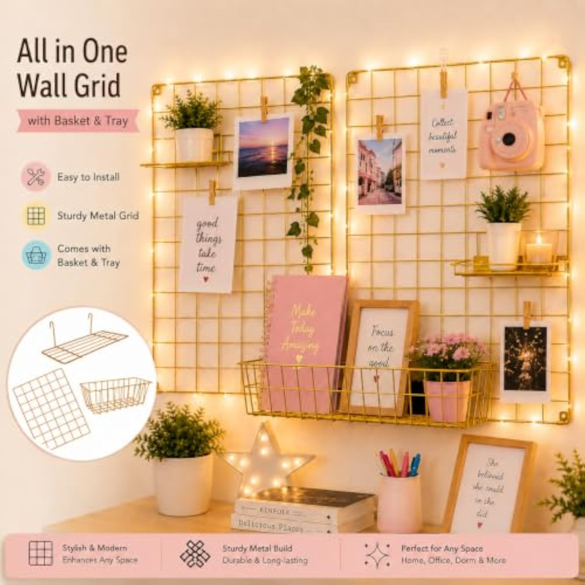 Decorative Wire Grid Panel for Wall Decoration