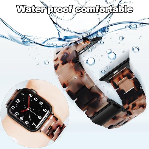 Image of iiteeology Compatible with Apple Watch Band 42mm 41mm 40mm 46mm 45mm 44mm, Light Resin with Stainless Steel Replacement Wristband for iWatch Ultra 3 /Ultra 2 49mm Series 11-1 SE 3