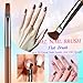 5Pcs Nail Art Liner Brushes, Liner Brush for Nails Gel, Thin Nail Art Brush, Sizes 7/9/11/15/25 mm, 3Pcs Nail Art Clean Up Brushes for Nail Design Painting DIY and Clean Polish Mistake On The Cuticles