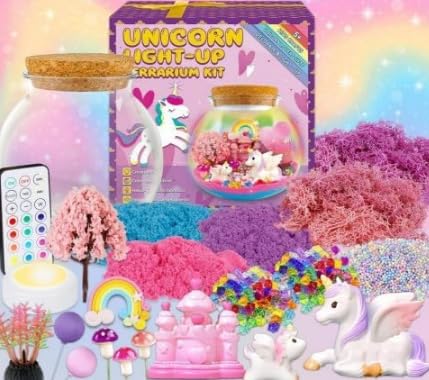 Unicornio juguete regalo para niñas, DIY Girl' Unicornios Jardín de hadas Juegos de manualidades para niños Uni Maíz Regalos para niñas y niños a partir de 4 años, adecuado como cumpleaños, Navidad