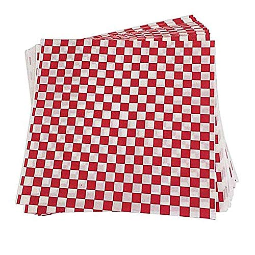 JIAHU Papéis para embrulhar alimentos, cesta de caramelo, lanche, vermelho, 100 unidades