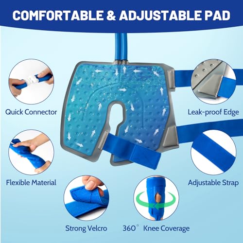 Image of GALINAND Ice Machine for Knee After Surgery 2.0, FSA Eligible HSA, Portable Cold Therapy Machine for Knee Replacement, Ice Therapy for Post Surgery, Cryotherapy System, Ice Compression for Recovery