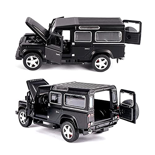 Image of DEUSON ECOM Defender Car 1:32 Diecast Metal Toy Car For Kid Defender Toy Car With Light Sound Pull Back Openable Door, Multicolor