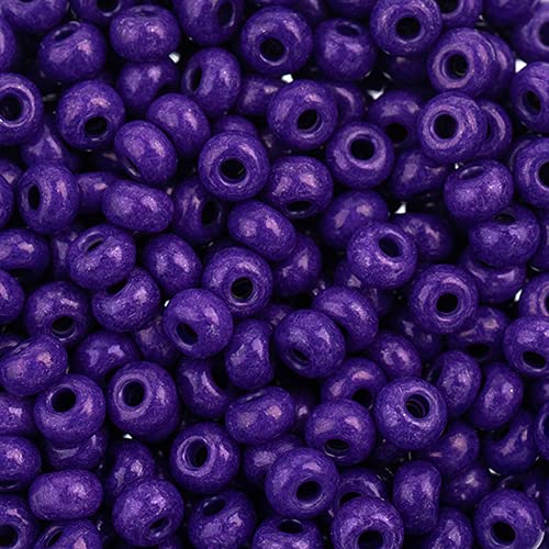 John BeadCzech Glass Seed Beads 6/0 (22g) Terra Intensive Purple for DIY Jewelry Making Beads