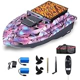 Clouglow Bait Boat for Fishing,RC Bait Boat with 2.4GHz Remote Control, 328yd Range, Carries 4.4 lbs Bait, Dual Brushless Motors & 3-Propeller System, 4H Extended Runtime, ABS Armor, Low Battery Alarm