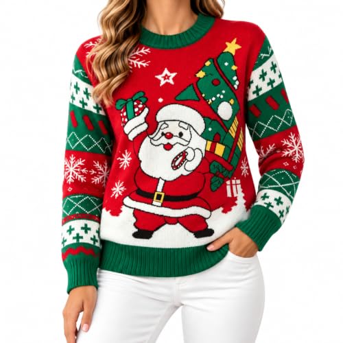 Christmas Sweaters for Women 2026 Cable Knit Holiday Party Family Photos - image 1