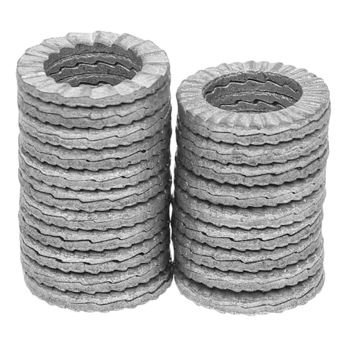 Operitacx 20pcs M10 Wedge Locking Washers Spring Lock Washers for Screws and Bolts Heavy Duty 65 Manganese Steel Vibration Resistant for Industrial and Automotive Use