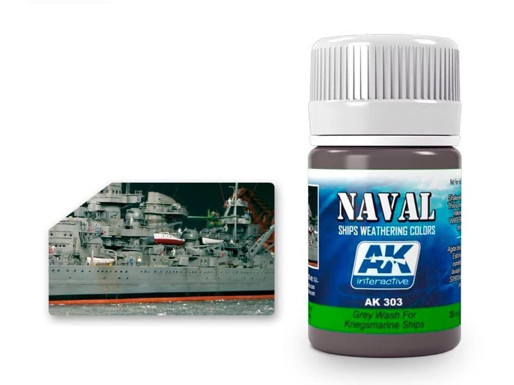 Ak Interactive Grey - Wash For Kriegsmarine Ships Ak00303