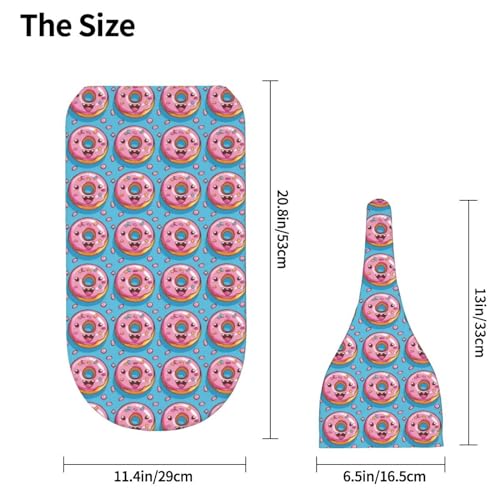 Image of Happy Doughnuts Newborn Swaddle Blankets Hat Sets Soft Baby Receiving Blanket Swaddle Sack for Baby Shower Infant Boy Girl Gift