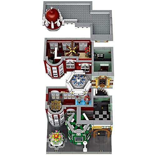 FYHCY Haus Bausteine Bausatz, Antiquitätenladen Modular Architektur Modell, 3000 Klemmbausteine und LED Beleuchtungsset… – Bild 6