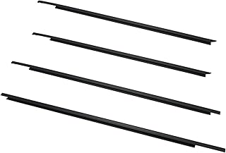 PTNHZ Outer Front & Rear Door 4Pcs Weatherstrip Window Moulding Trim Seal Belt Compatible for 09-22 Dodge Ram 1500 2500 3500 4500 55112376AH/ 55112377AH/ 55372138AH/ 55372139AH