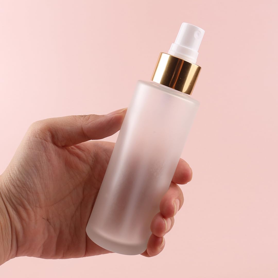 6 pièces 100ml Mat Transparent Verre flacons vaporisateurs vides Flacon de Parfum, Voyage Parfum Atomiseur Bouteille pour Domicile et office