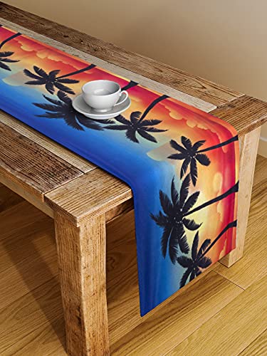 ALINA DECOR Poly Cotton Sea Beach Pattern HD Printed Washable Runner for Dining Table Runner/Table Runner for Dining Table 4-6 Seater Table Runner Cloth (Multicolor, 13 Inch X 58 Inch). (B092ML87F8) Amazon Price History, Amazon Price Tracker