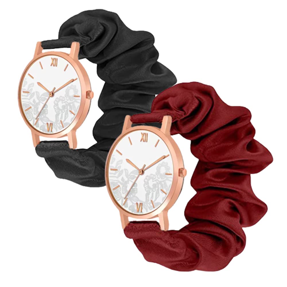 FYLAINCE ™ Combo Pack Scrunchies Watch Classic & Unique Scrunchies Watches Strap Cloth Soft Pattern Solid Fabric Wristband I Watch Cute Elastic Scrunchy Bands Watch for Women & Girls Combo Pack (B0C2MXMHNN) Amazon Price History, Amazon Price Tracker