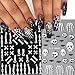 8 Sheets Halloween Nail Stickers for Nail Art 5D Self-Adhesive Gothic Bat Skeleton Spider Nail Decals Black White Claw Nail Design Stickers Halloween Nail Art Supplies for Women DIY Manicure Tip