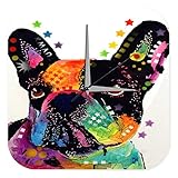 Das Motiv der Uhr wird mit neuster UV Drucktechnik in brillianten Farben bedruckt. Ein toller Dekorationsartikel für Küche, Bad, Garage, Wohnzimmer, Garten, Flur oder Partykeller.
