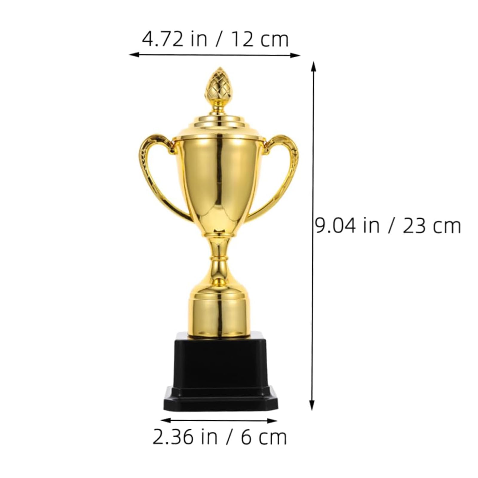 esmen 2 Stück Metall-Trophäen, goldene Mini-Trophäen, Fußball-Trophäen, Gewinner-Trophäen-Pokal für Verschiedene Wettbewerbe, Auszeichnungen, Partys usw
