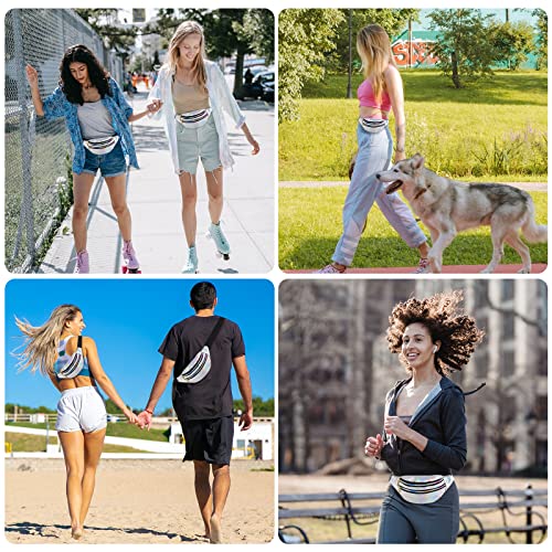 Heuptas modieuze waterdichte heuptas metallic heuptas voor vrouwen en mannen party festival sport outdoor reizen, zilver - Image 6