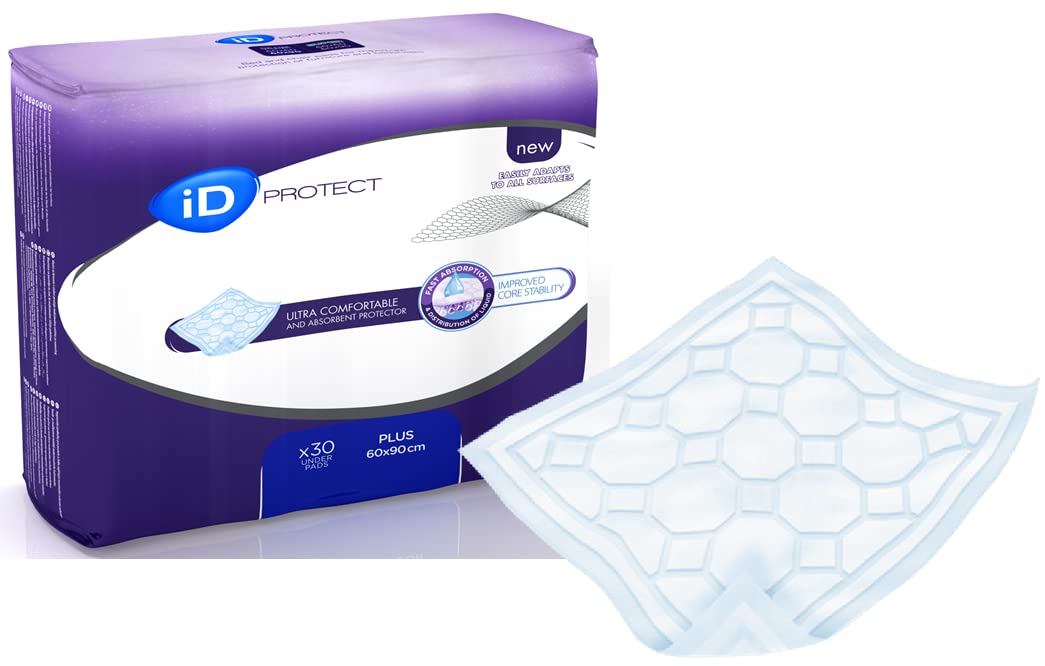 Id Protect Plus Incontinence Bed Pad Protector - 60X90cm (4 Packs) Size 4