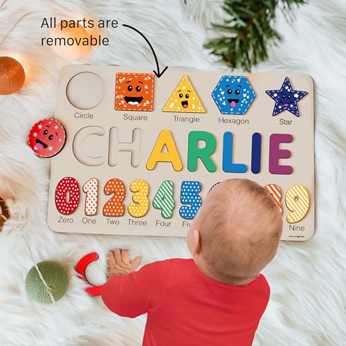 puzzles for toddlers boy and girl personalized name puzzle 12 month toy gifts for 0 1 2 3 years old baby gifts baby shower christmas newbaby gift 0 3 6 9 12 18 24 36 months