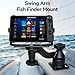 Strg Fish Finder Mount with Swing Arm, Kayak Aluminum Fish Finder Swing Mount Boat Marine Electronics Mounts for 5