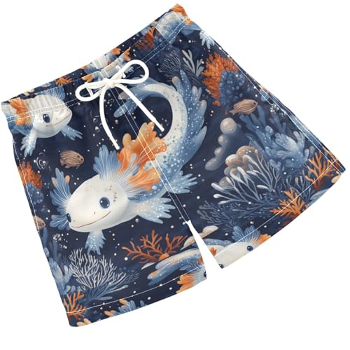 Pigsaly Boys' Swim Board Shorts Featuring Pink Fish Corlas Boy's Swim Trunks Kids Swimwear 4T