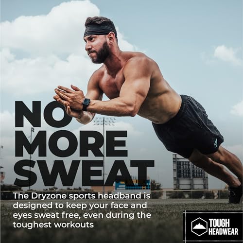 Image of Tough Headwear Mens Headband | Sweat Headbands for Men Women Working Out Running Sports - Athletic Sweat Band Exercise