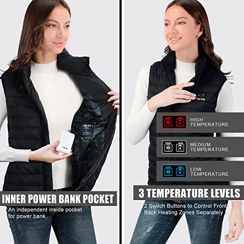 Eskreka Womens Heated Vest With Battery Pack Included, Lightweight Heated Jackets For Women, Rechargeable & Machine Washable #TOP3