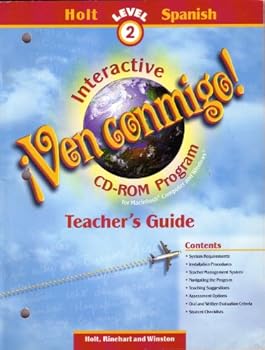 Paperback Ven Conmigo Interactive CD-Rom Program Teacher's Guide Holt Spanish Level 2 [Spanish] Book