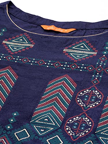 Image of INDO ERA Women Polyester Straight Fit Printed Straight Kurta (KT9NB8342)