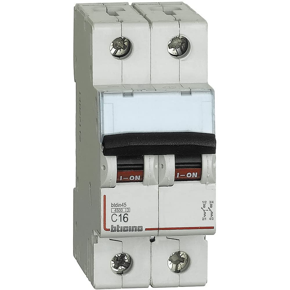 BTicino FA82C16 Interruttore Magnetotermico Modulare BTDIN45 2P 16A Curva C