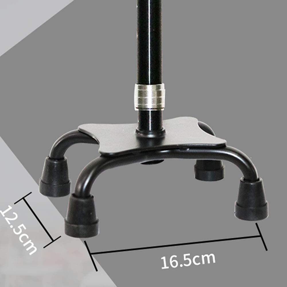 Bastón con luz LED con Mango ergonómico, 10 Niveles de Altura Ajustables, muletas para Personas Mayores, Hombres o Mujeres, bastón para discapacitados (Negro) Star of Light