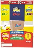 Walkers Crisps Mega Bundle Of 120 Crisps Bags Cheese Onion Ready Salted Salt&Vinegar Quavers Baked Wotsits Mega Monster Munch Crisps Party Bundle Boxed Treatz