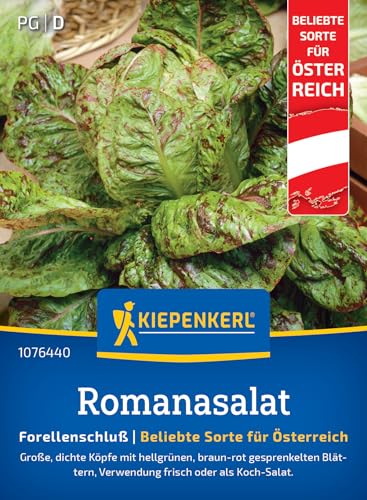 Kiepenkerl Profi-Line Romanasalatsamen Forellenschluß 1076440 - Salatsamen für große und dichte Köpfe mit einem Inhalt von 400 Pflanzen - Salatpflanzen, Saatgut