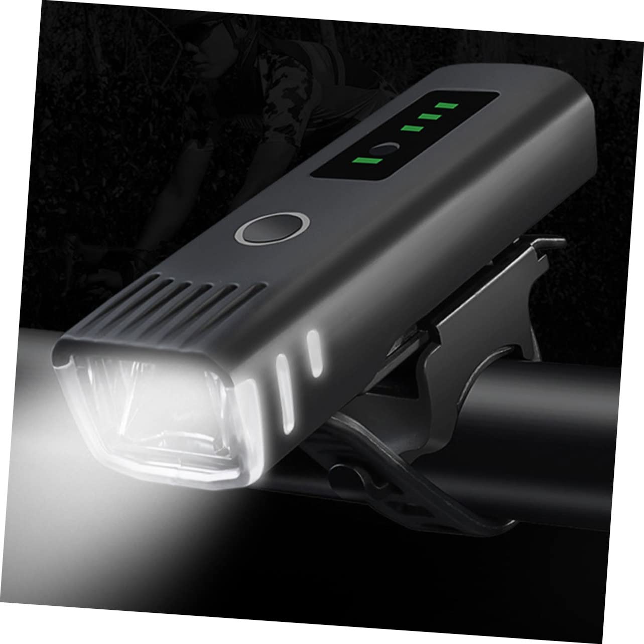 ibasenice Lumières à Induction Phares Vélo Phare D'équitation Black