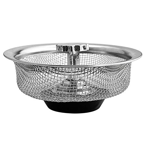 排水口のゴミ受け ステンレス製 シンク用 流し排水栓皿 排水フィルター 直径8.3cm キッチン ベランダ シルバー