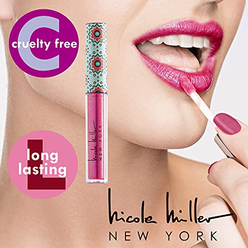Nicole Miller Lip Gloss Collection Shimmery Glosses for Women and Girls Long Lasting Color Set with Rich Varied Colors, Pink Glossy, 10 Count (Pack of 1) - Image 4