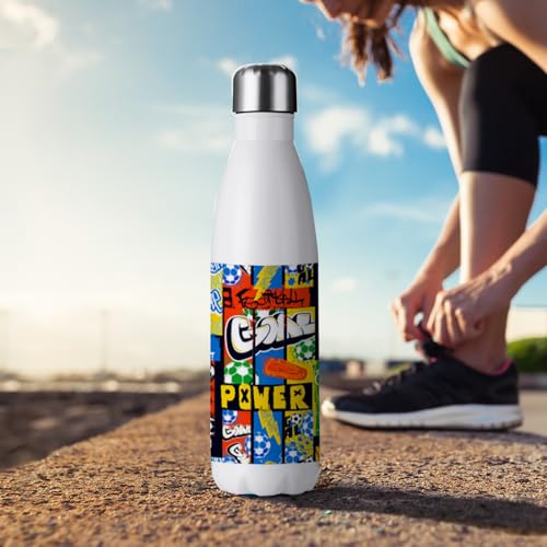 PYD Life 17 OZ Sublimation Water Bottles Blanks White Stainless Steel Tumbler Flasks Sports Bottles with Lid for Tumbler Heat Press Sublimation Oven Printing 4 Pack