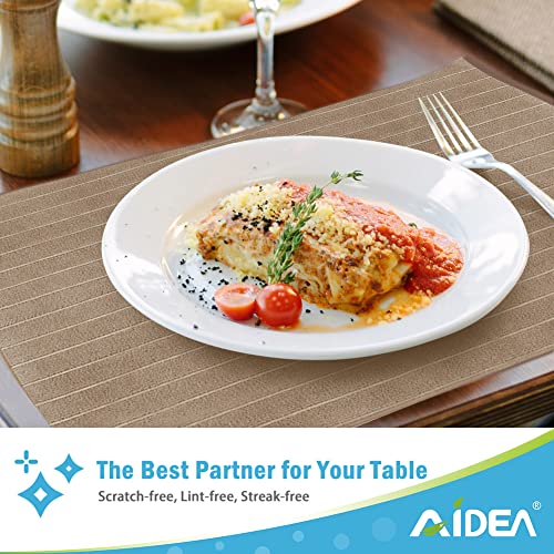 Aidea Microfiber Kitchen Towels-8 Pack, 18"X26", Super Absorbent, Multi-Purpose Dish Towels For Home, Kitchen-Brown #TOP4