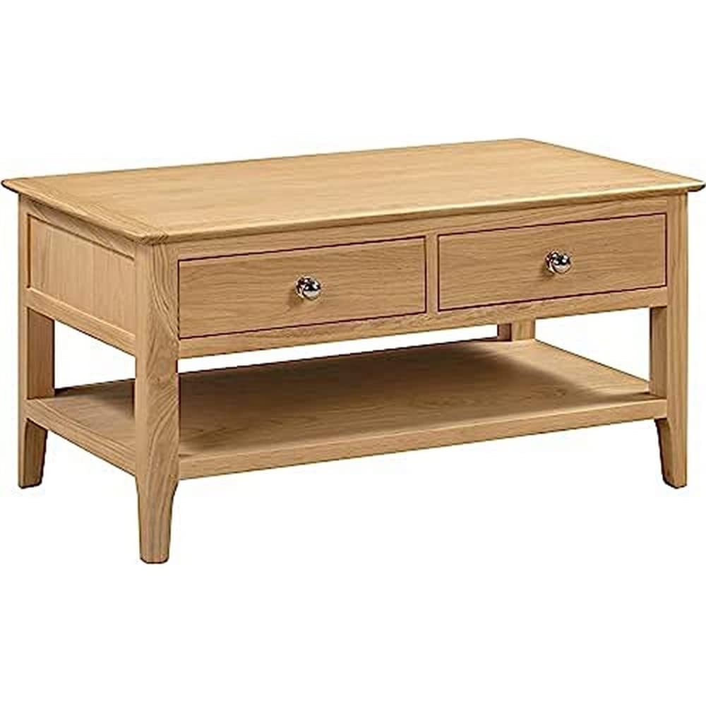 Kingham Coffee Table With 2 Drawers - Oak