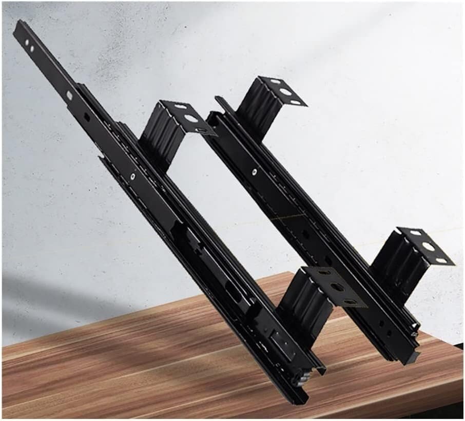 Guías para cajones con cierre amortiguado que eliminan golpes en tus muebles negros