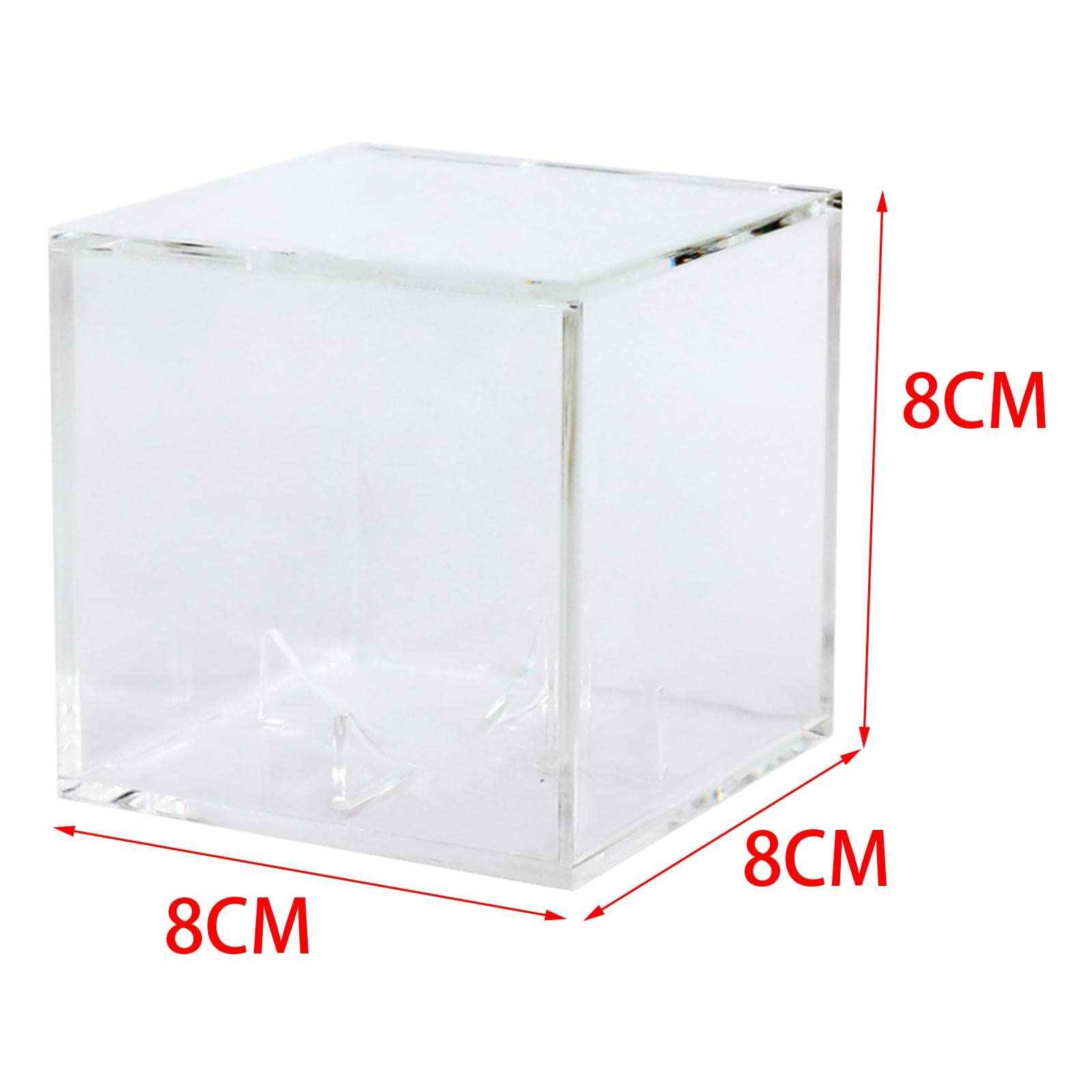 Amagogo Support de Baseball Anti-poussière Signé Porte-Balle Cube Boîte de Baseball en Acrylique Transparent
