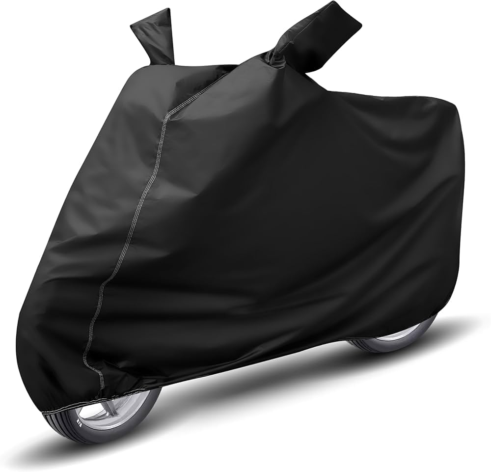 Waterproof Bike Cover for Hero Splendor Plus | All Weather Protection from Rain, Dust, UV Rays & Scratches with Mirror Pockets & Buckle Belt | Splendor Plus Bike Cover-image-0